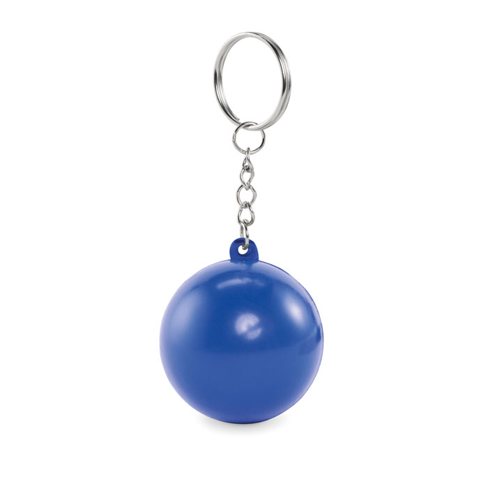 Ball-shaped PU key ring with logo printing