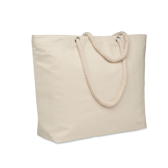 Beach cooler bag in cotton with logo printing