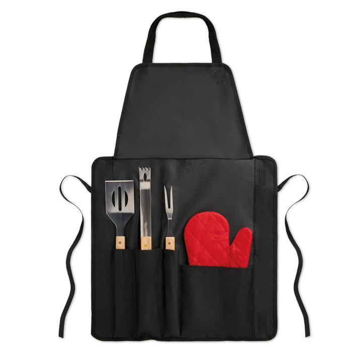 BBQ apron with BBQ tools with your logo