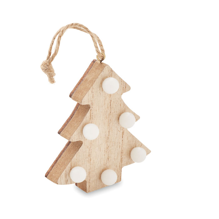 Wooden tree with lights with your logo