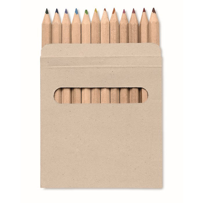 12 coloured pencils set with your logo