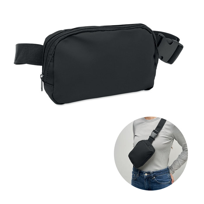 Soft PU waist bag with logo printing