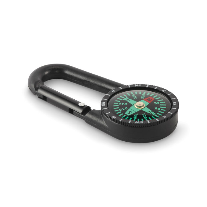 Outdoor compass with carabiner with logo printing