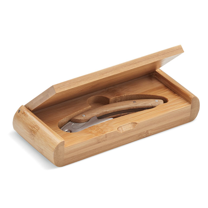 Waiter's knife in bamboo with your logo