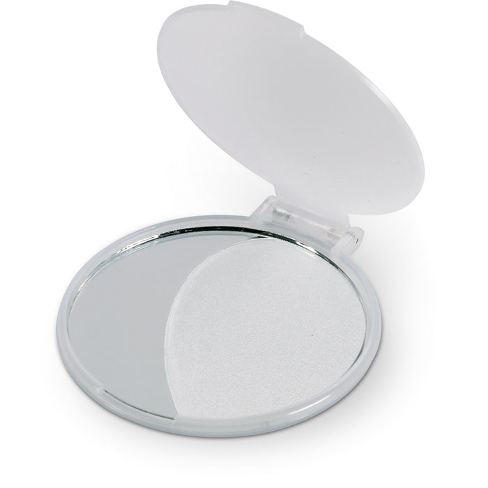 Make-up mirror with logo printing