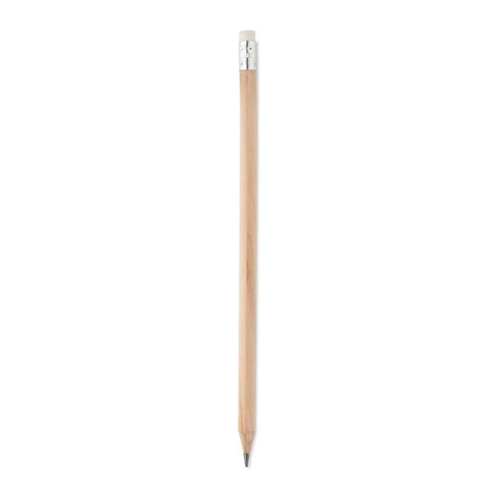 Natural pencil with eraser with your logo