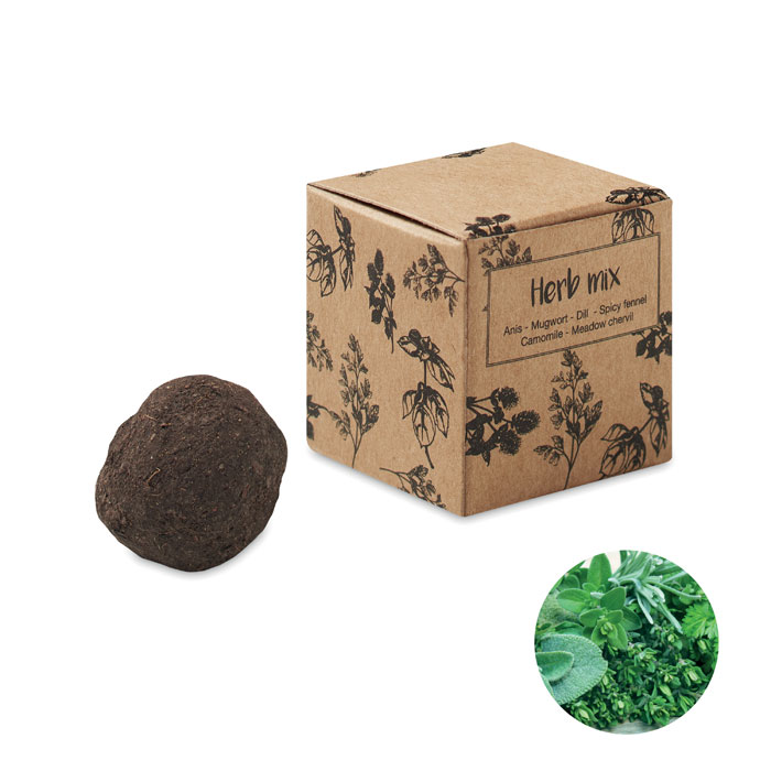 Herb seed ball in carton box with your logo