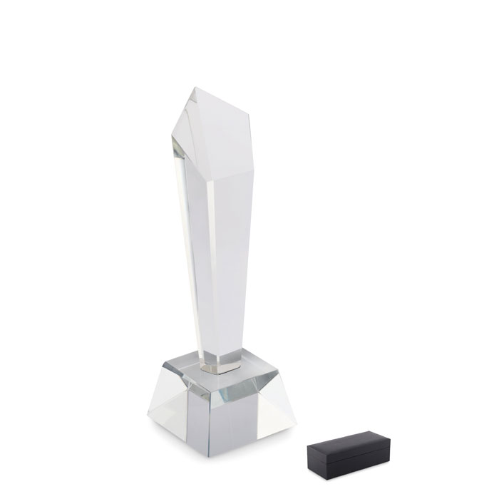 Crystal award in a gift box with your logo