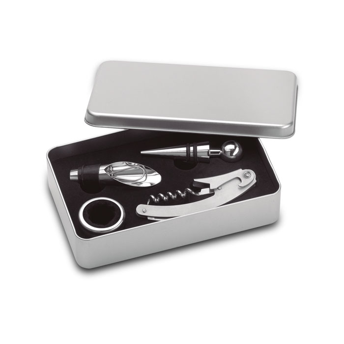 Wine set in tin box with your logo