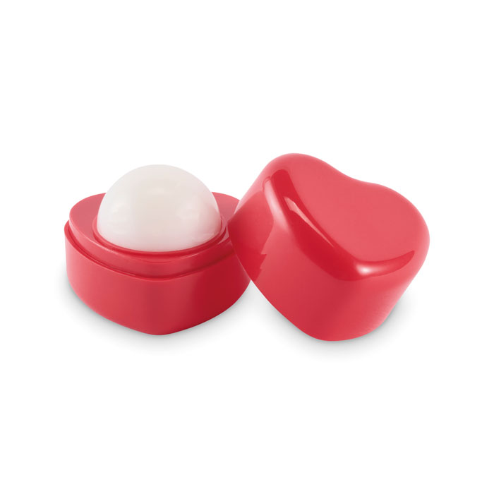 Heart-shaped vegan lip balm with your logo
