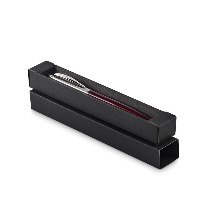 Push button pen in box with your logo