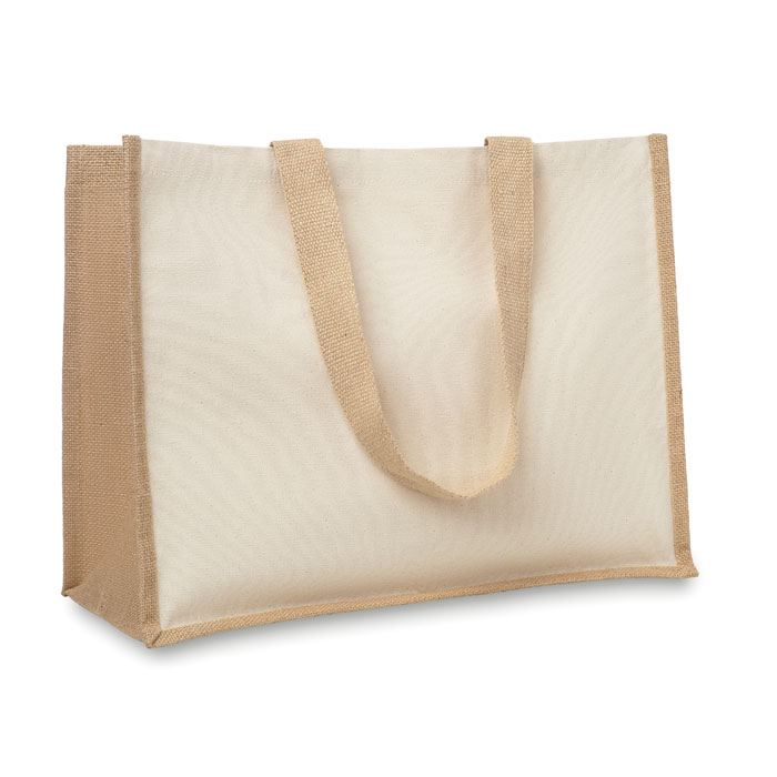Jute and canvas shopping bag with your logo