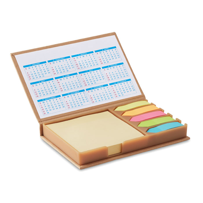 Desk memo set with calendar with logo printing