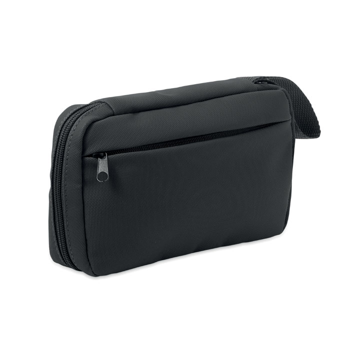 Toiletry bag 600D RPET with logo printing