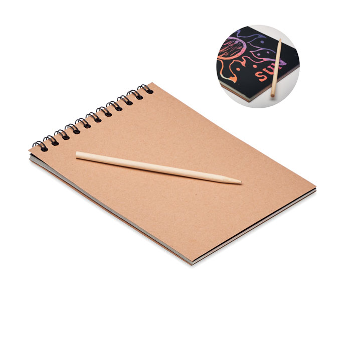 Scratch paper notebook with your logo