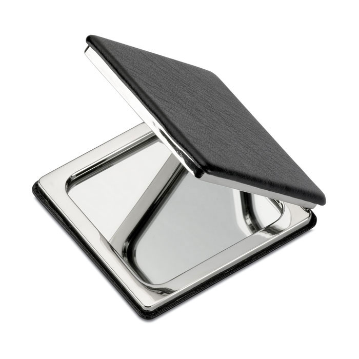 Double magnetic mirror with logo printing