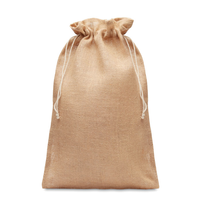 Large jute gift bag 30x47 cm with your logo