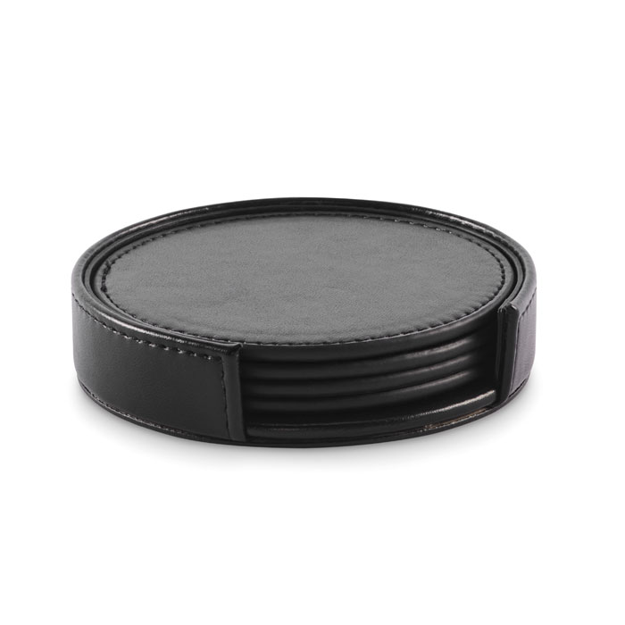 Set of 4 PU coasters with your logo