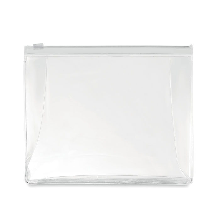 Cosmetic pouch with zipper with logo printing