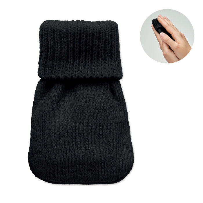 Hand warmer knitted polyester with logo printing
