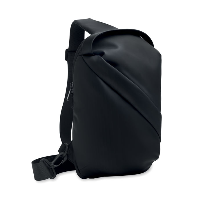 Cross-body chest bag in soft PU with logo printing