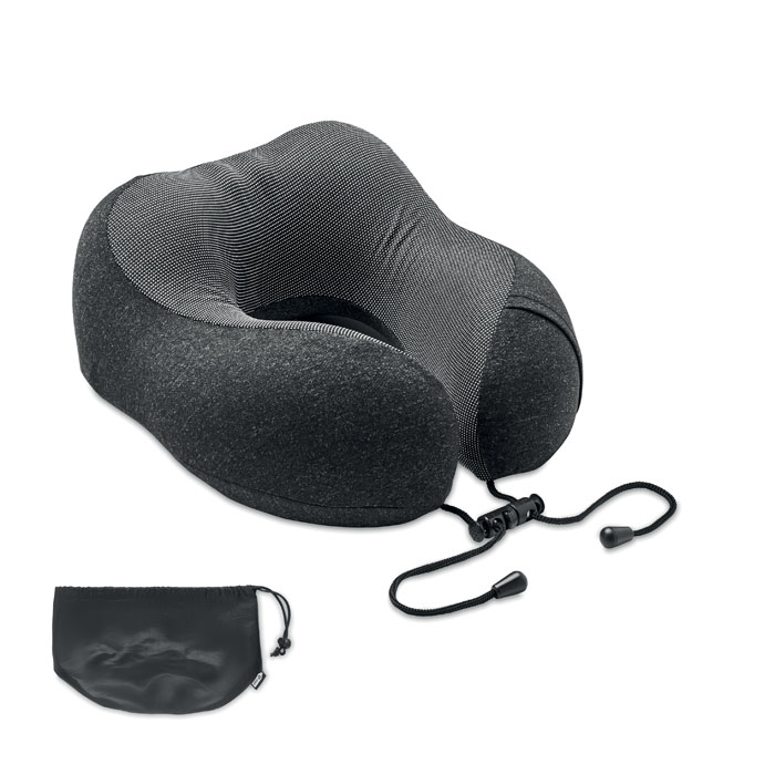 Travel pillow with RPET pouch with your logo