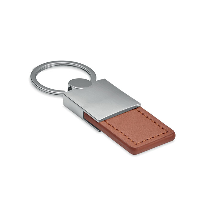 PU and metal key ring with logo printing