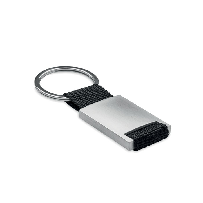 Metal rectangular key ring with logo printing