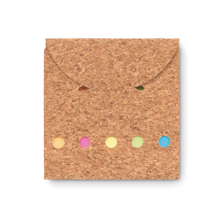 Cork sticky note memo pad with logo printing