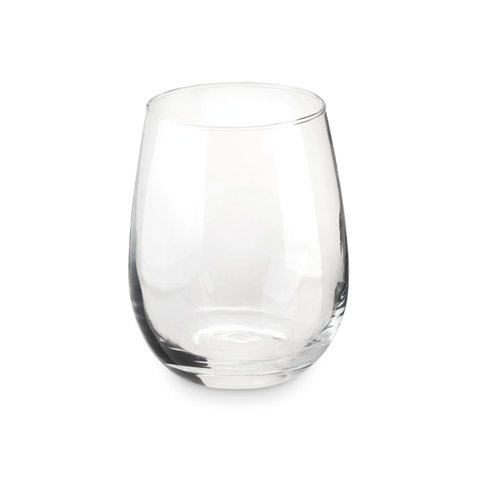 Stemless glass in a box with logo printing