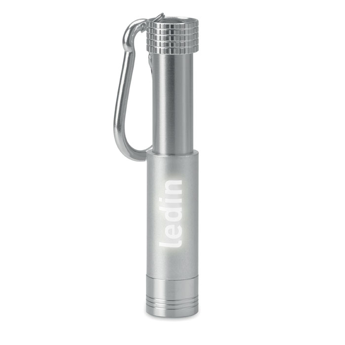 Aluminium/ABS LED key ring with your logo