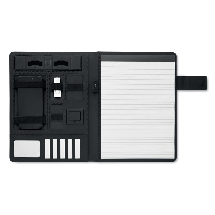 A4 folder with 5000mAh wireless power bank with logo printing