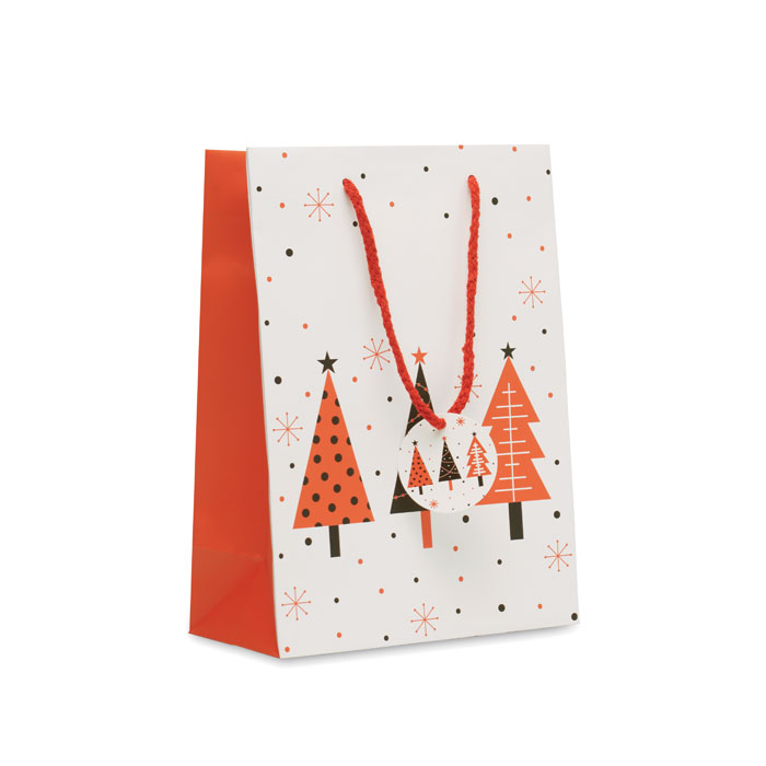 Medium Christmas paper gift bag with your logo