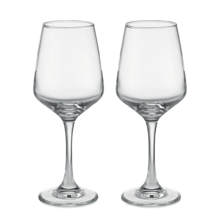 Set of 2 wine glasses with logo printing
