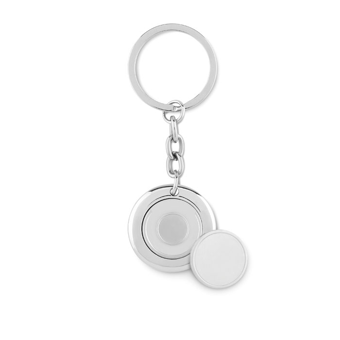 Key ring with token with logo printing