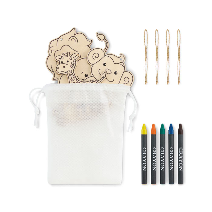 Wooden hangers set with your logo