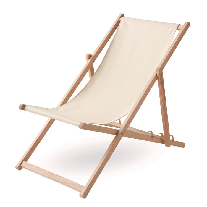 Beach chair in wood with your logo