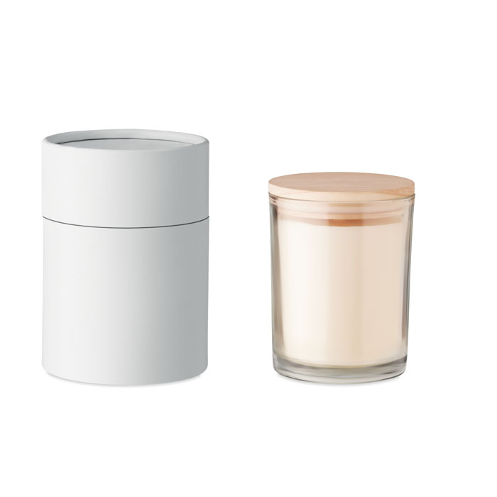 Vanilla fragranced candle with your logo
