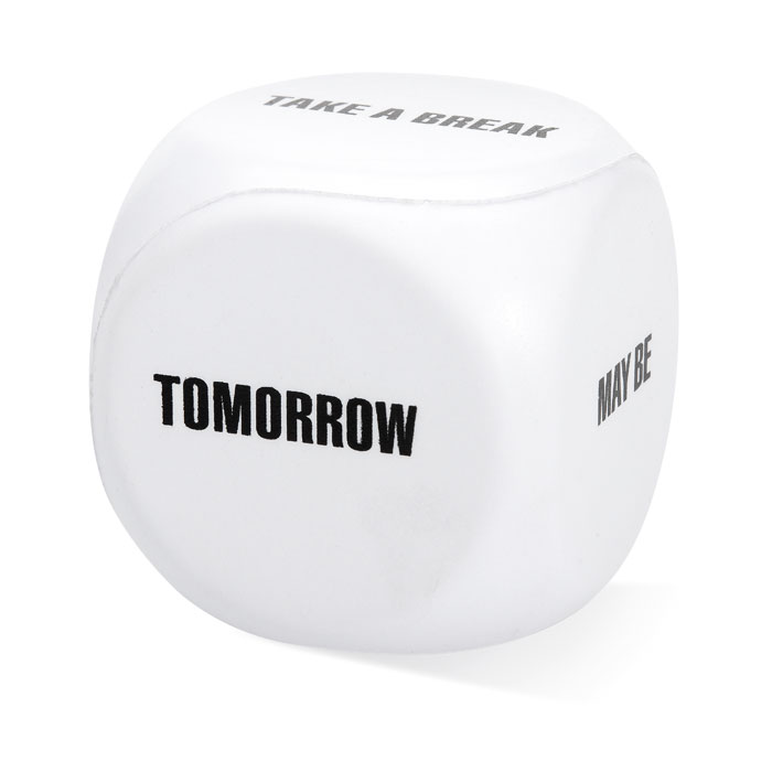Anti-stress decision dice with your logo