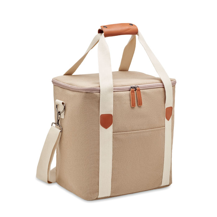 Large canvas cooler bag 450 gr/m² with logo printing