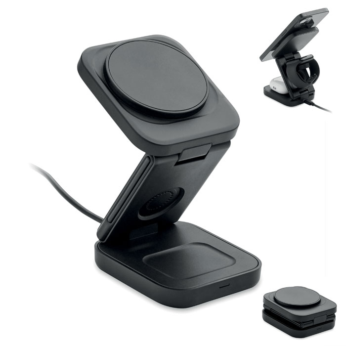 3-in-1 foldable charging station with your logo