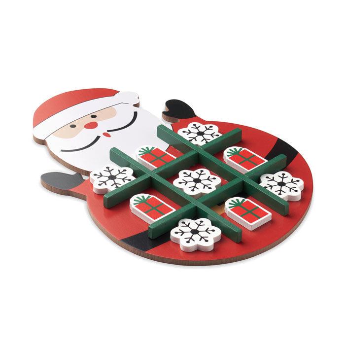 Wooden Christmas tic-tac-toe with your logo