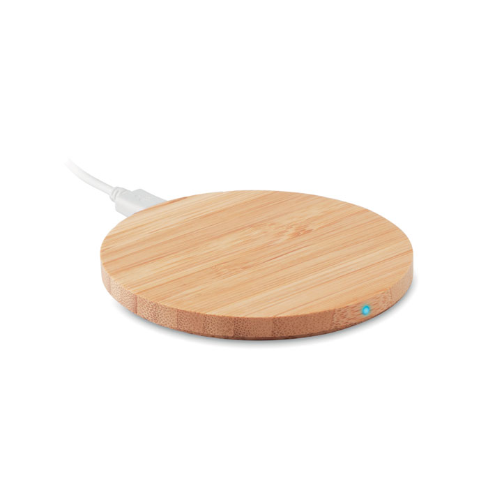 Wireless charger bamboo 5W with your logo