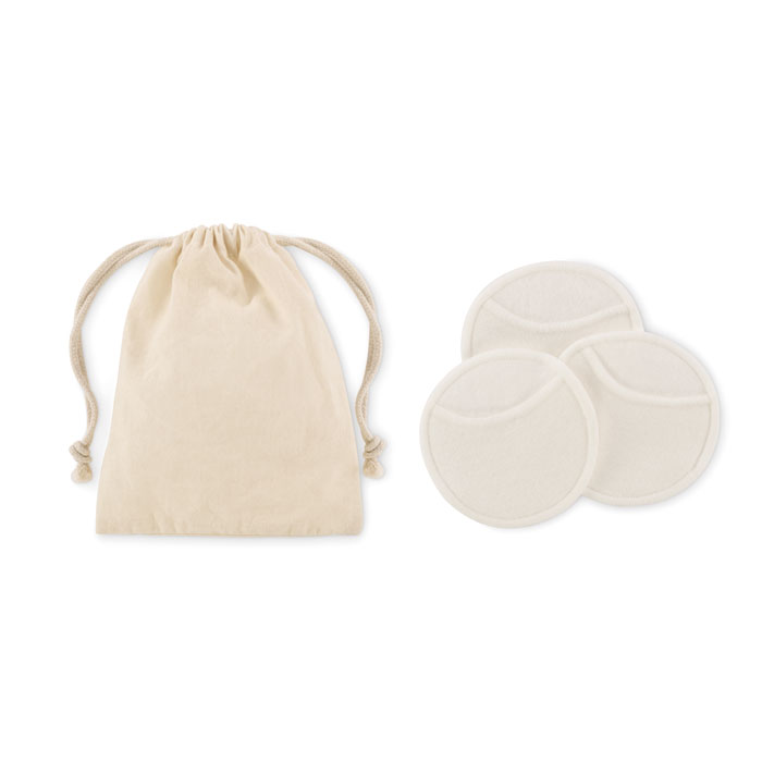 Reusable face cleaning pad set with logo printing