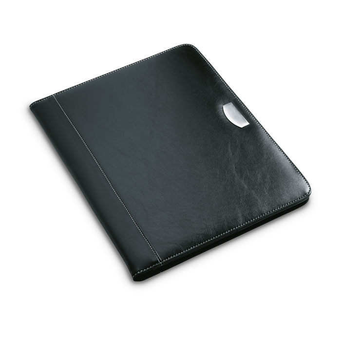 PU portfolio with 20-page notepad with logo printing