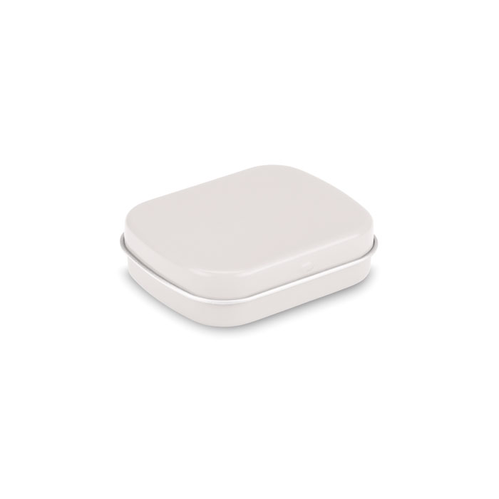Silver easy tin with mints with your logo