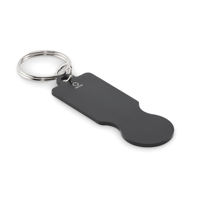 Key ring with trolley token with logo printing