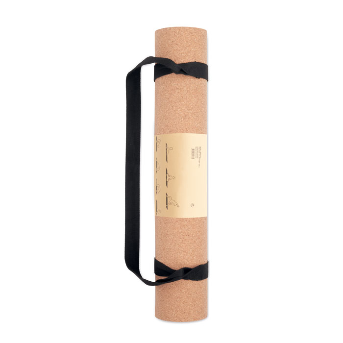 Cork yoga mat with logo printing