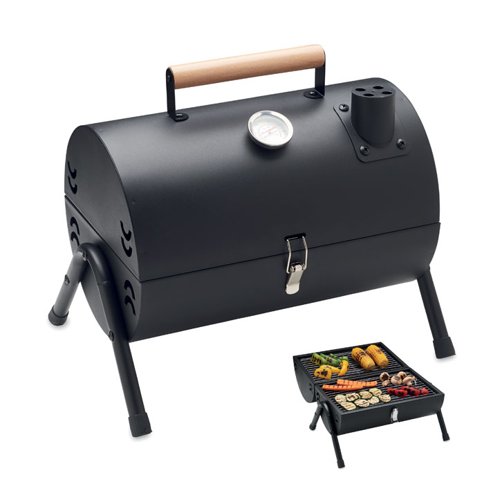Portable barbecue with chimney with logo printing