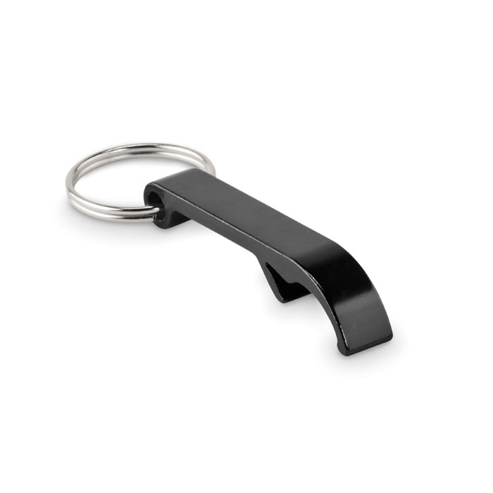 Recycled aluminium key ring with logo printing